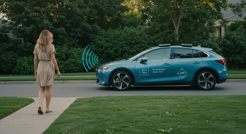 ハイブリッド車から発生する音を可視化した画像