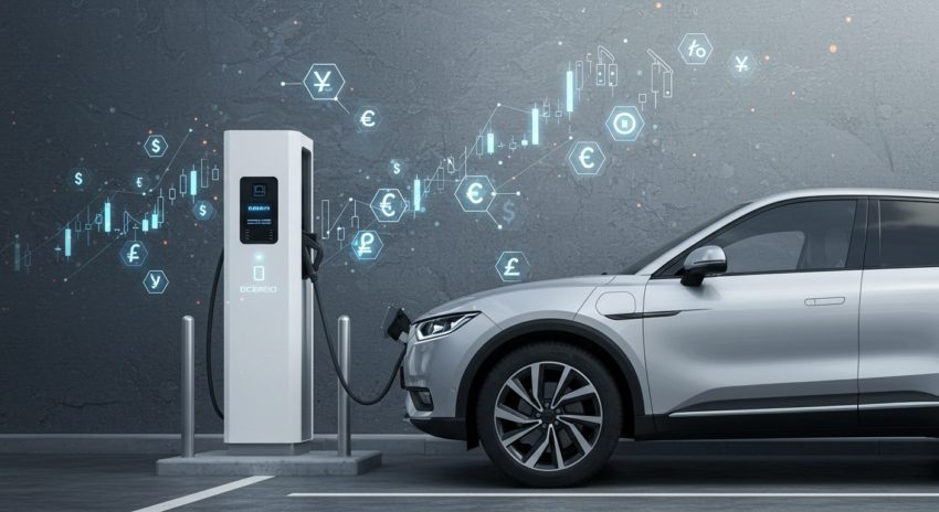 充電している電気自動車の画像