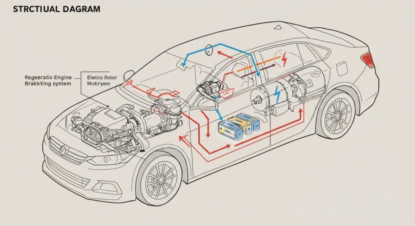 ハイブリッド車の構造図