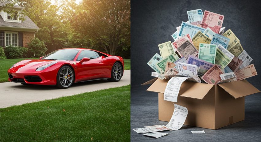 車を維持するにはお金が高いことを表す画像