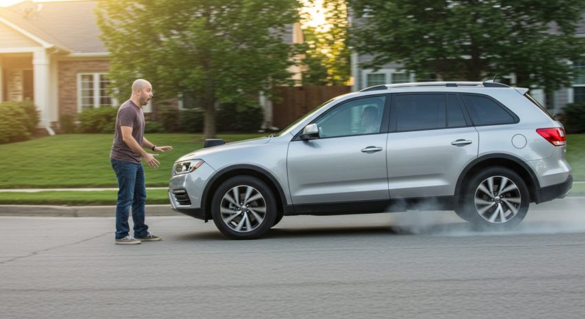 クリープ現象に驚く男性の画像