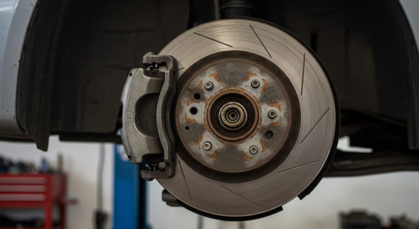 少しさびが出ているブレーキの画像