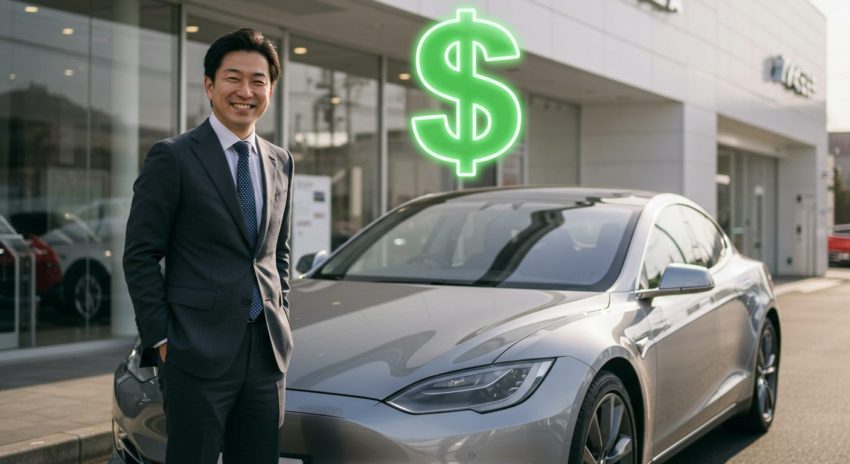 電気自動車のテスラをお得に買えてうれしい