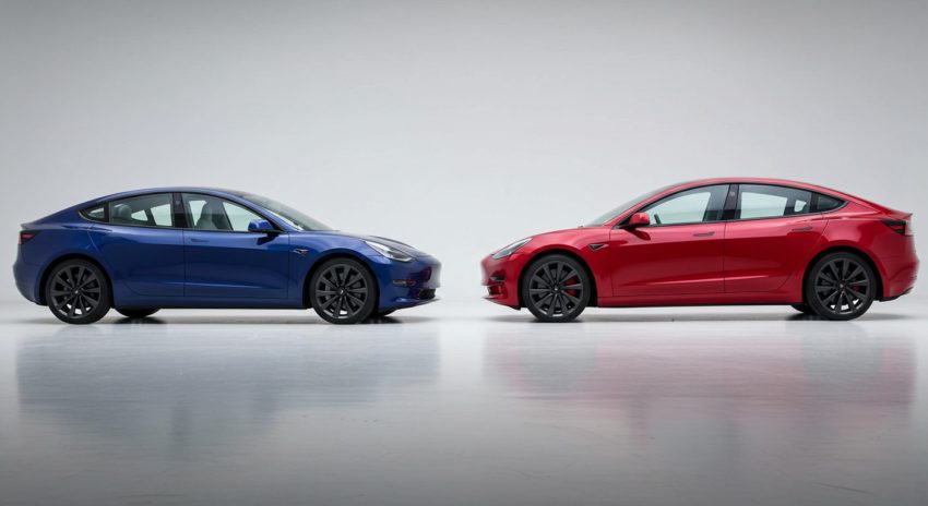 電気自動車のテスラモデル3、新旧顔合わせ会