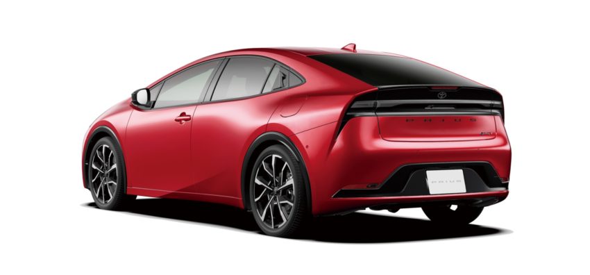 赤色の現行プリウス60系の画像