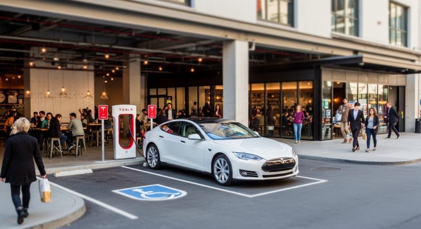 電気自動車テスラのディスティネーションスポット